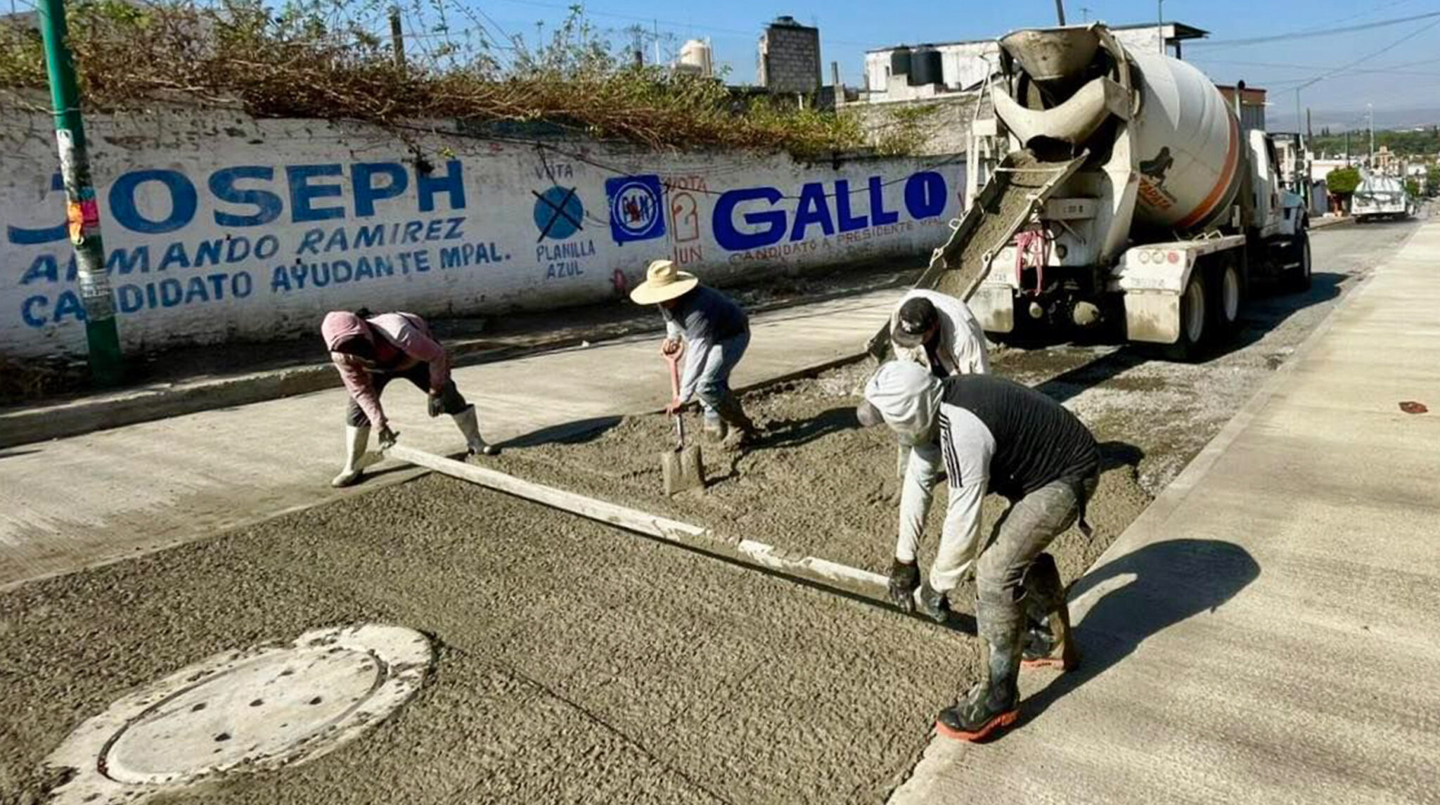 Avanza pavimentación en calle Lázaro Cárdenas de Yecapixtla
