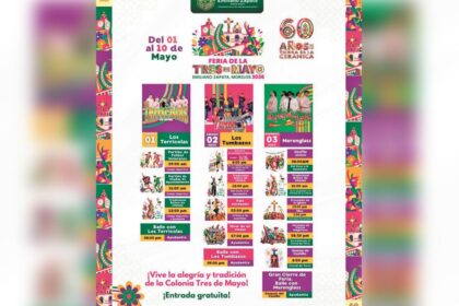 Colonia Tres de Mayo festeja 60 años con feria en Emiliano Zapata