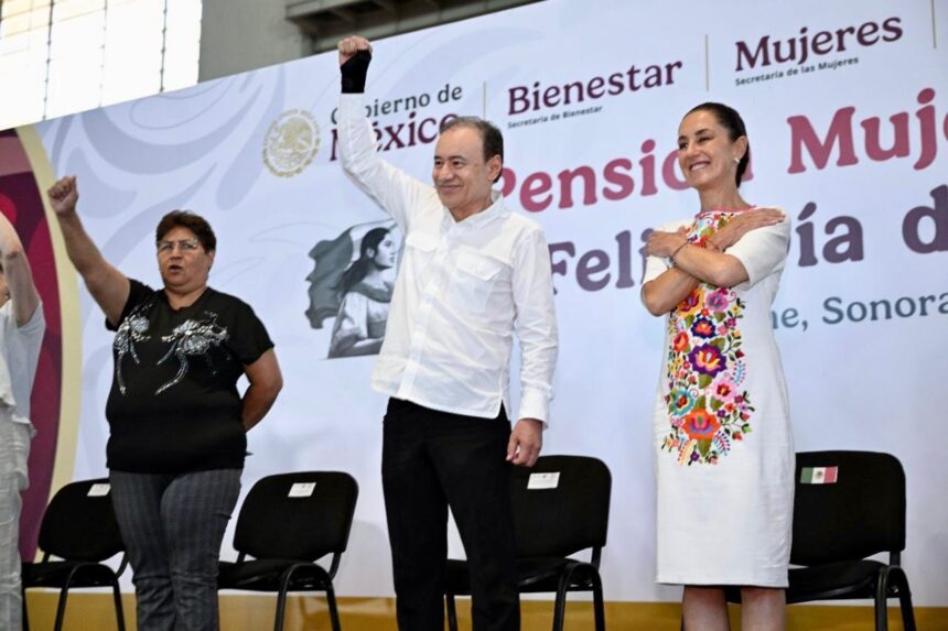 Sheinbaum y Durazo entregan Pensión Bienestar a 70 mil mujeres