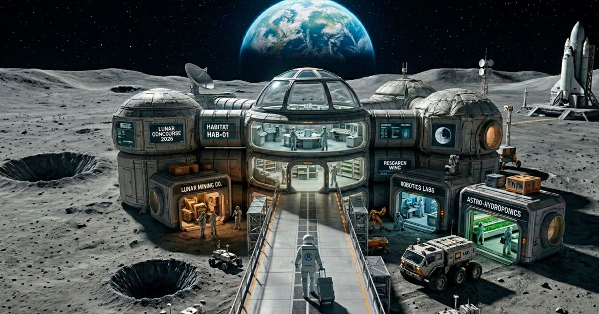 NASA y Blue Origin lanzan plan para base lunar permanente en 2026