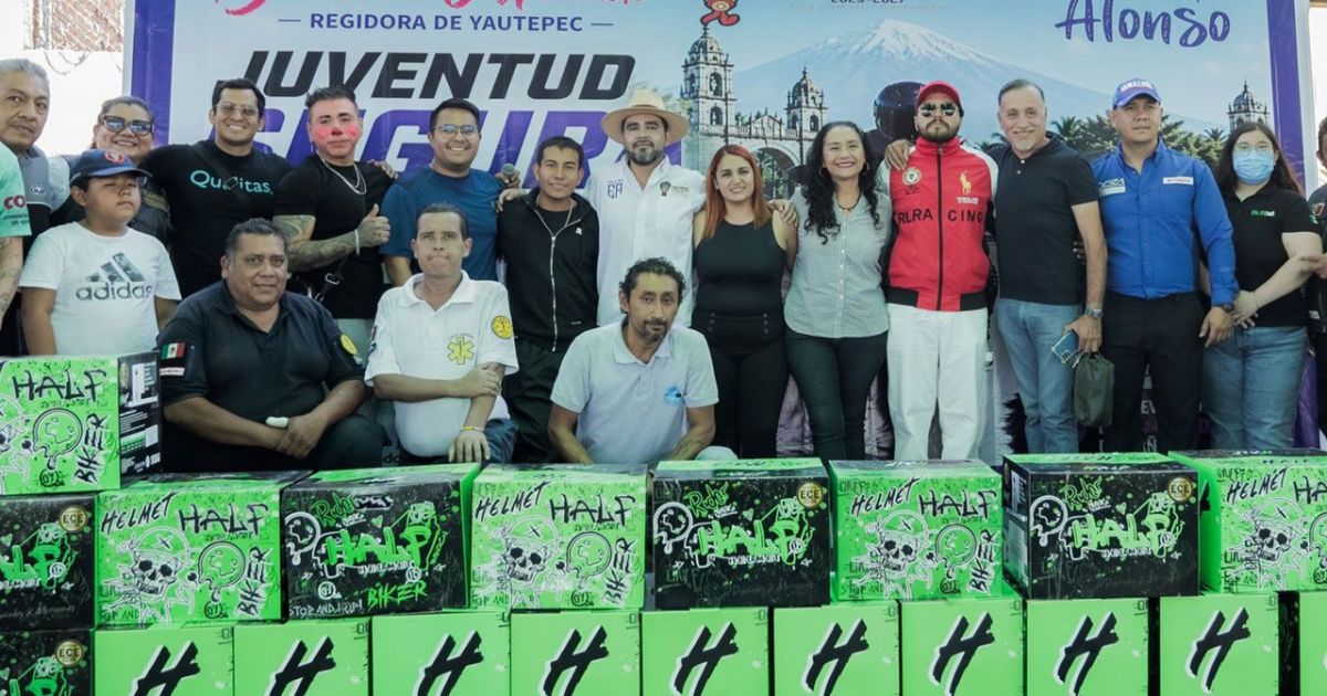 Yautepec lanza campaña para uso de casco en jóvenes motociclistas