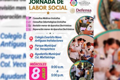 Yecapixtla y Sedena ofrecerán jornadas gratuitas de salud y apoyo