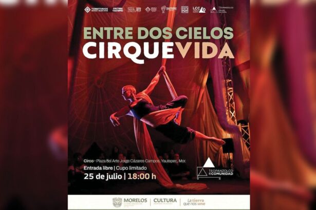 Cirque Vida presenta espectáculo gratuito en Yautepec
