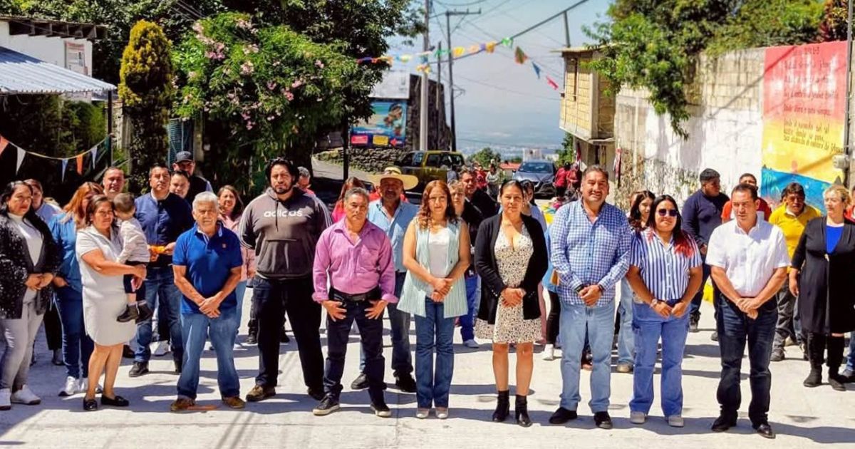 Entregan rehabilitación de la calle Hidalgo en Huitzilac, Morelos