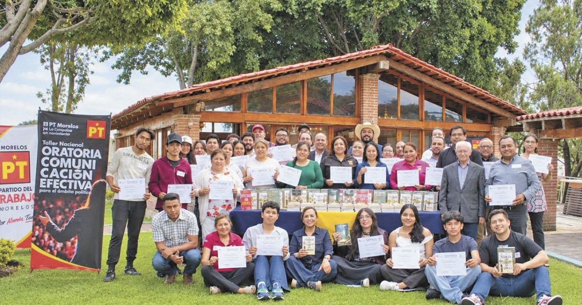 Partido del Trabajo concluye taller nacional de oratoria en Morelos